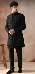 The Midnight Noir Embellished Indo-Western Se